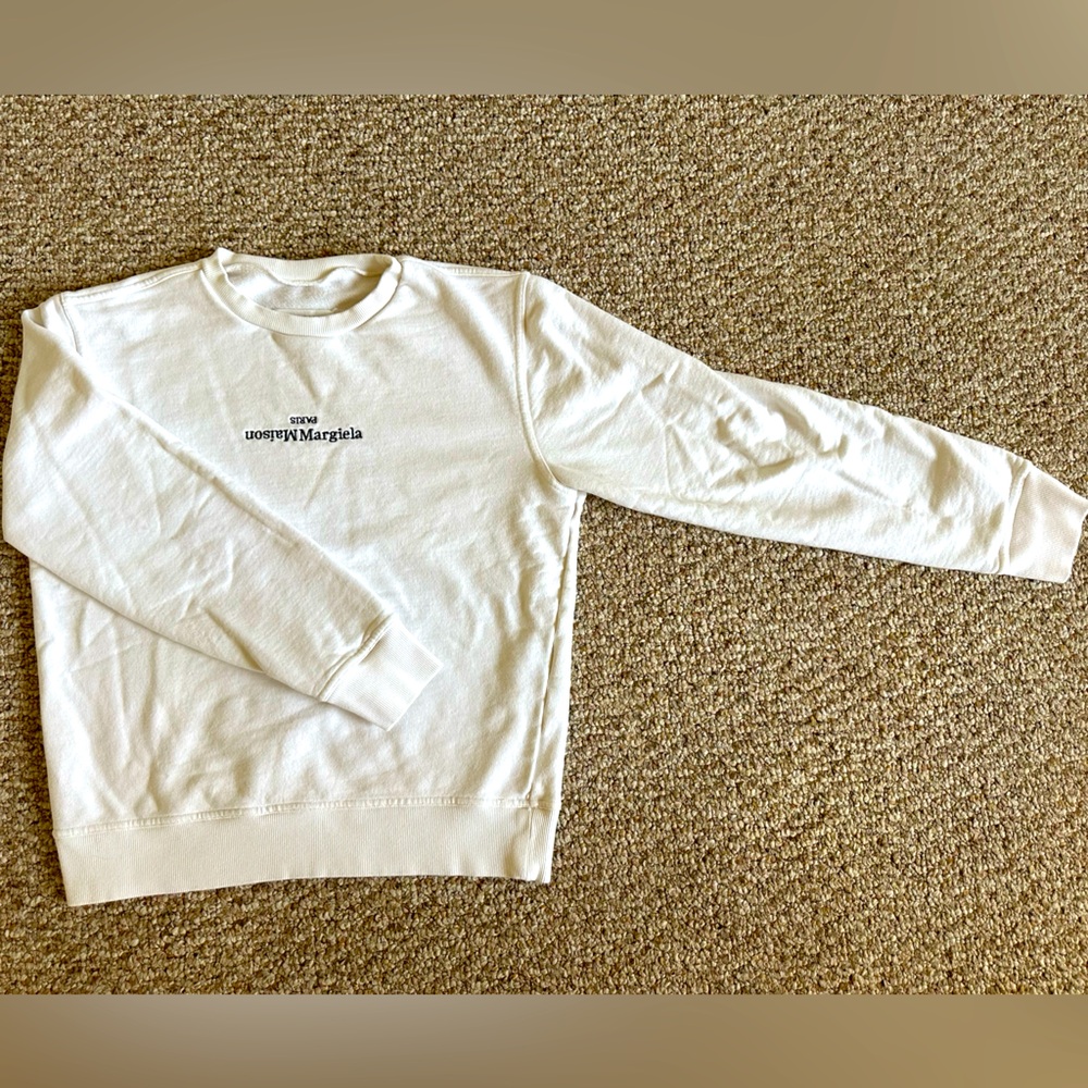 Maison Margiela Off-White Reversed Logo Sweatshirt